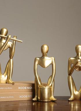 轻奢创意抽象人物雕塑模型摆件 现代简约家居装饰品客厅酒柜摆设