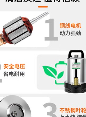 直流潜水泵12V24V48V60V水泵电动车电瓶抽水机高扬程不锈钢抽水泵
