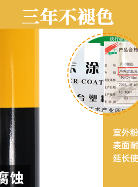 兰彩钢管警示柱道路防撞路桩广场挡车立柱隔离柱固定路桩分道口柱