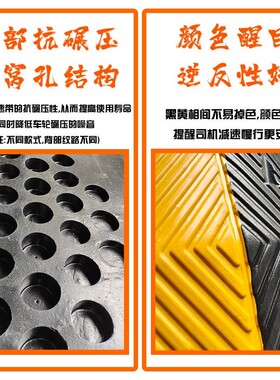 缓冲减速带限速公路道路减速板加油站门口橡胶停车场道路坡道加厚