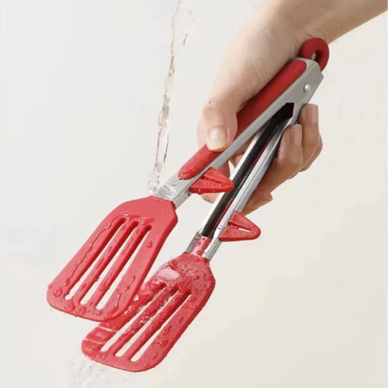 9-inch food itongs Stainless steel tongs Silicone non-stick - 图3