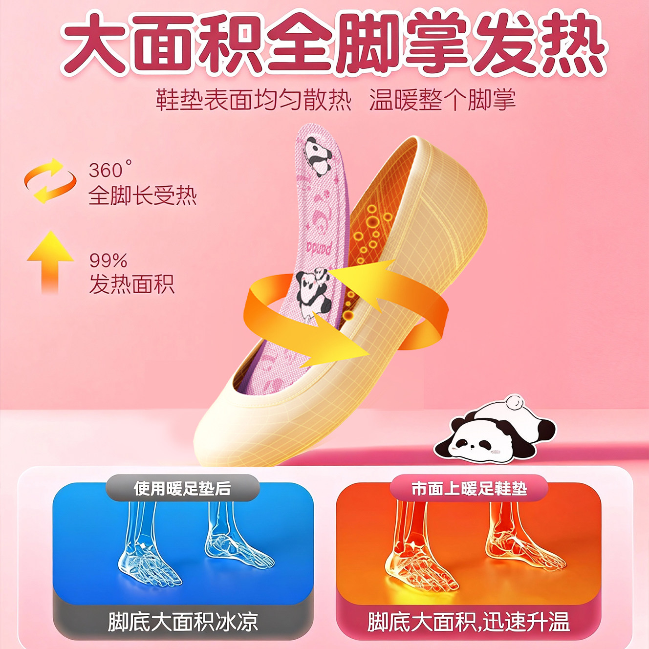 自发热鞋垫冬季暖脚贴可行走自热暖宝宝发热暖脚宝暖足加热鞋垫,淘宝优惠券,粉丝福利购,淘宝优惠卷