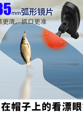 钓鱼用夹帽偏光镜多角度可翻转