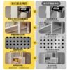 Perforated board storage rack vertical tabletop bookshelf multi-layer desk storage computer desk vertical iron art steel structure