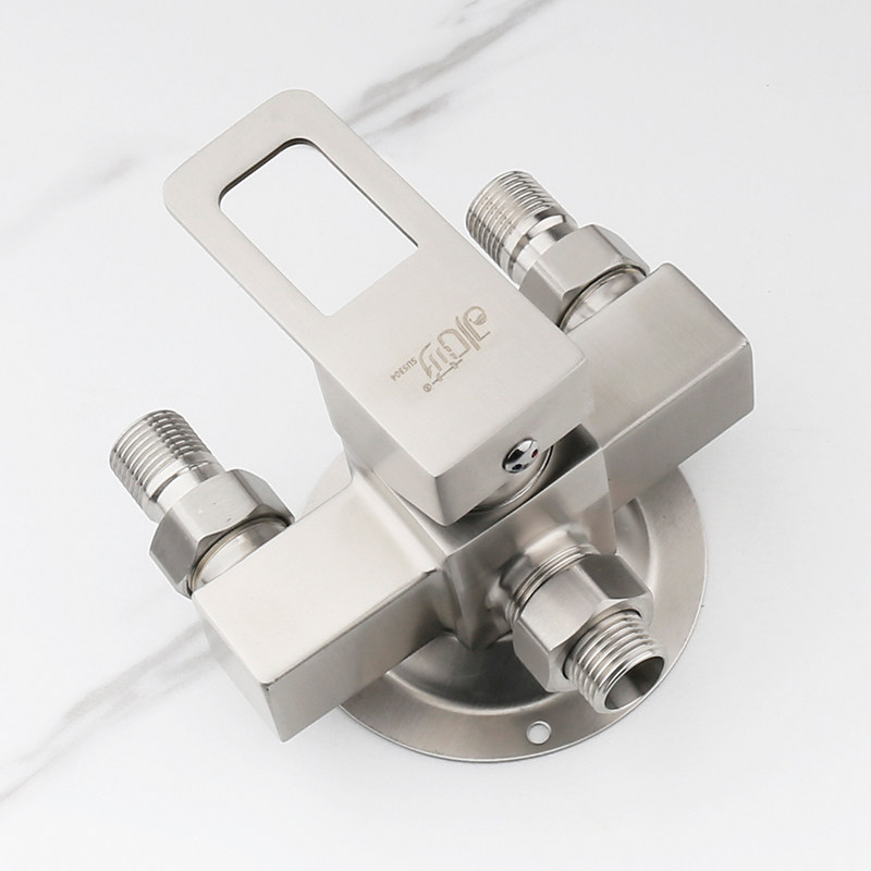 明装混水阀304不锈钢贴墙挂墙式花洒冷热分水阀浴室淋浴冷热龙头,淘宝优惠券,粉丝福利购,淘宝优惠卷