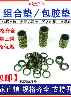JB982组合垫圈垫片密封圈高压油管O型圈油封半包橡胶垫高温耐高温