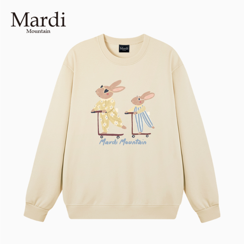 官方旗舰店Mardi Mountain韩国正品2025秋冬款印花套头圆领女卫衣 - 图2