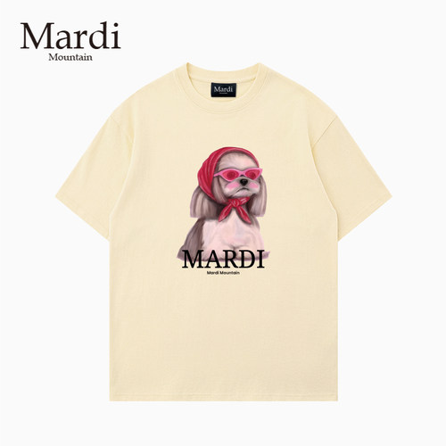 官方旗舰店 Mardi Mountain韩国正品2026春夏款宽松纯棉短袖女t恤 - 图1