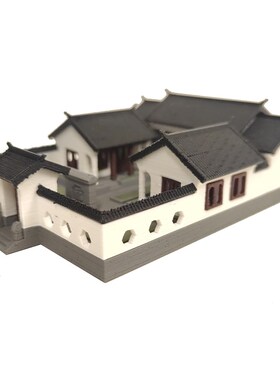 钰书房现代别墅摆件微缩景观中式庭院小中国风小院子装饰微拍模型