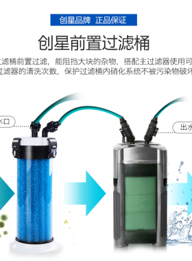 创星鱼缸过滤桶前置净水器免换水低音家用无动力外置过滤设备包邮