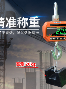 电子吊秤1吨2吨3吨5吨10吨吊钩秤行车无线打印遥控吊称吊磅挂钩秤