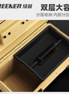 绿林防水工具箱家用多功能五金旗舰工业级升级加厚车载维修收纳