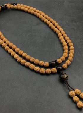 108颗小金刚菩提子文玩项链手串男女龙鳞纹原籽配饰莲花挂件情侣