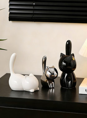 创意猫咪摆件客厅装饰品
