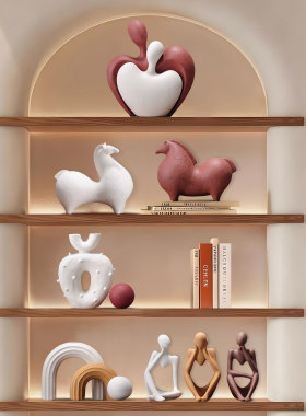 猫和老鼠情侣简约客厅摆件