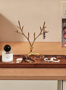 实木中古风玄关钥匙收纳架