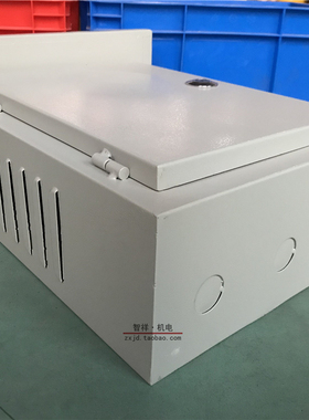 户外防雨配电箱400*500*160mm灰色 加厚铁箱强电控制箱落地动力柜
