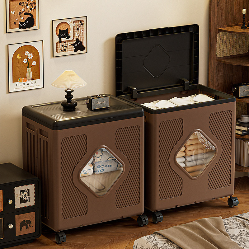 衣服收纳箱带轮大容量超大玩具整理箱折叠家用翻盖衣物被子收纳柜,淘宝优惠券,粉丝福利购,淘宝优惠卷
