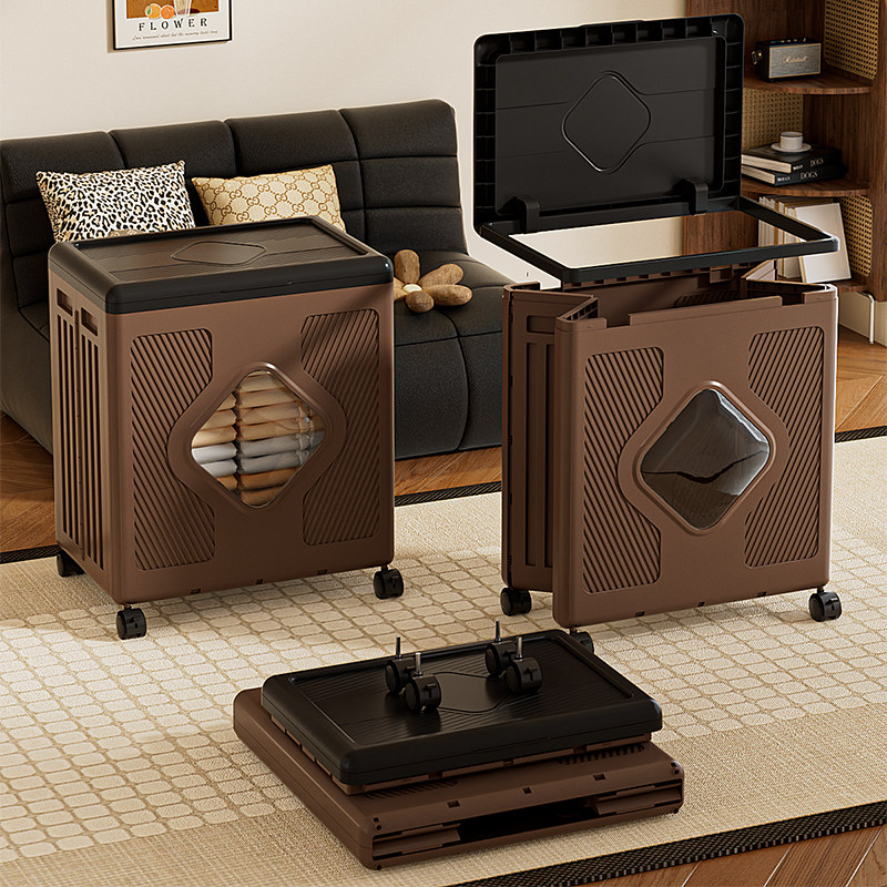 衣服收纳箱带轮大容量超大玩具整理箱折叠家用翻盖衣物被子收纳柜,淘宝优惠券,粉丝福利购,淘宝优惠卷