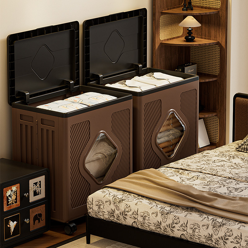 衣服收纳箱带轮大容量超大玩具整理箱折叠家用翻盖衣物被子收纳柜,淘宝优惠券,粉丝福利购,淘宝优惠卷