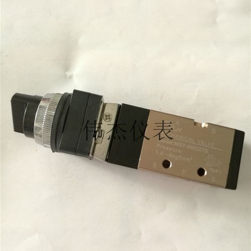 KLH气动机械阀86522TB旋钮式手转阀开关MV-08急停开关二位五通 - 图0