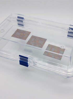 高弹性膜盒文玩珠宝芯片存放盒实验样品晶片盒元器件储存运输盒