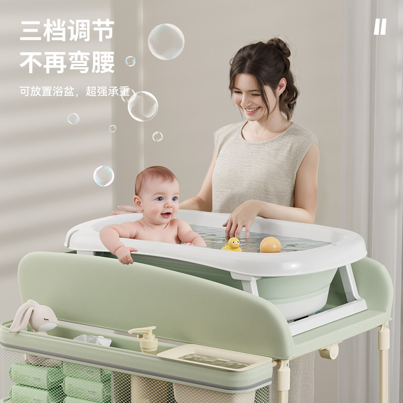 ULOP优乐博尿布台婴儿护理台宝宝洗澡台换尿布可移动可摺叠婴儿牀,淘宝优惠券,粉丝福利购,淘宝优惠卷