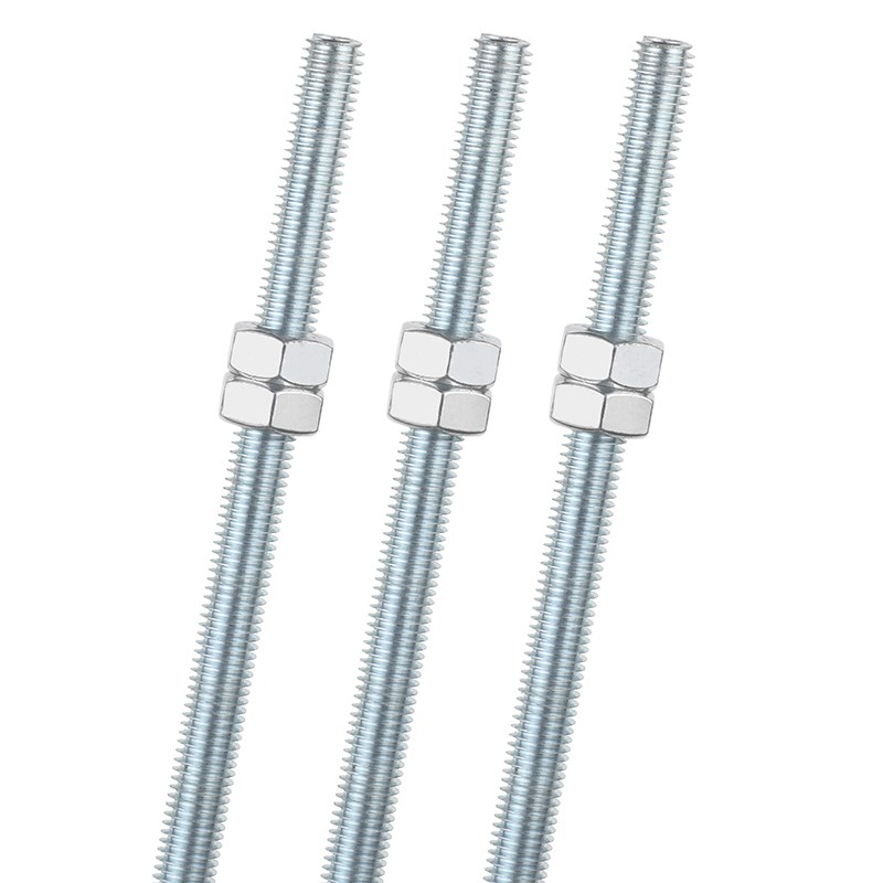 镀锌螺杆丝杠螺母套装全螺纹通丝螺丝杆牙条m5m6m8m10m12-m30 - 图0