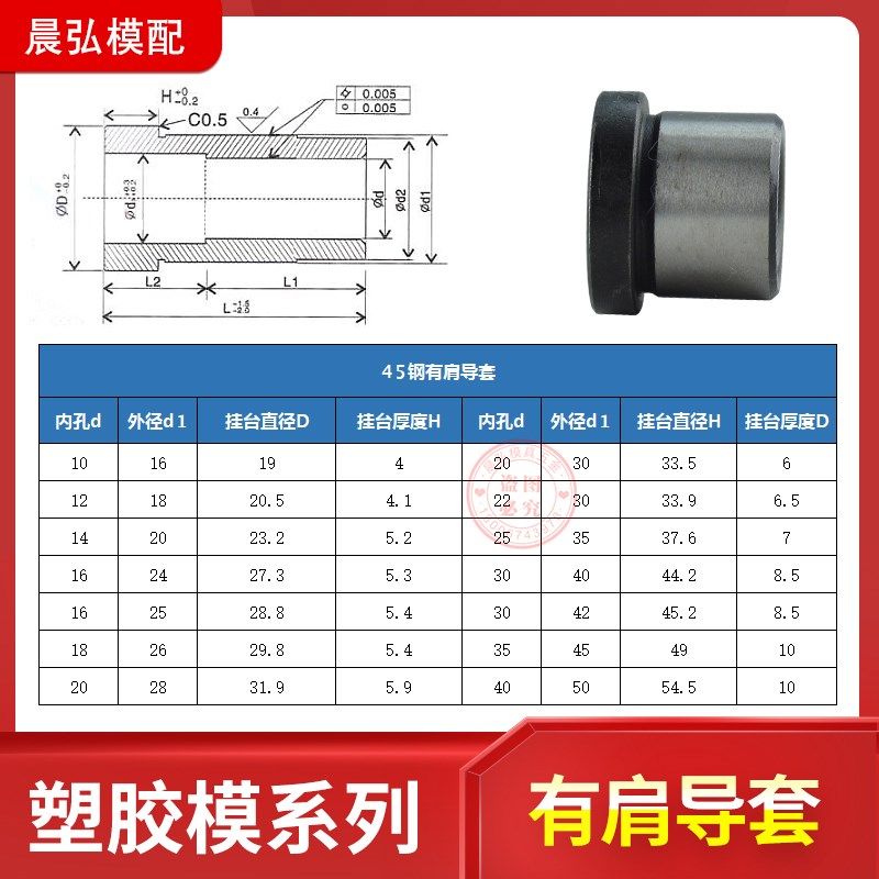 现货45钢有肩导套衬套轴套导柱套塑料模具配件12 14 16 18 20 22,淘宝优惠券,粉丝福利购,淘宝优惠卷