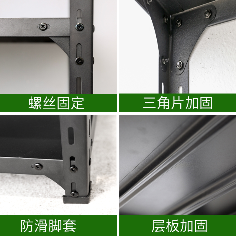 家用落地置物架多层小货架角铁角钢货架展示架办公室储物架铁架子 - 图1
