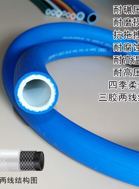 氧气乙炔管带焊割工业用管子耐磨瓦斯软管防爆高压温韩国三山胶管