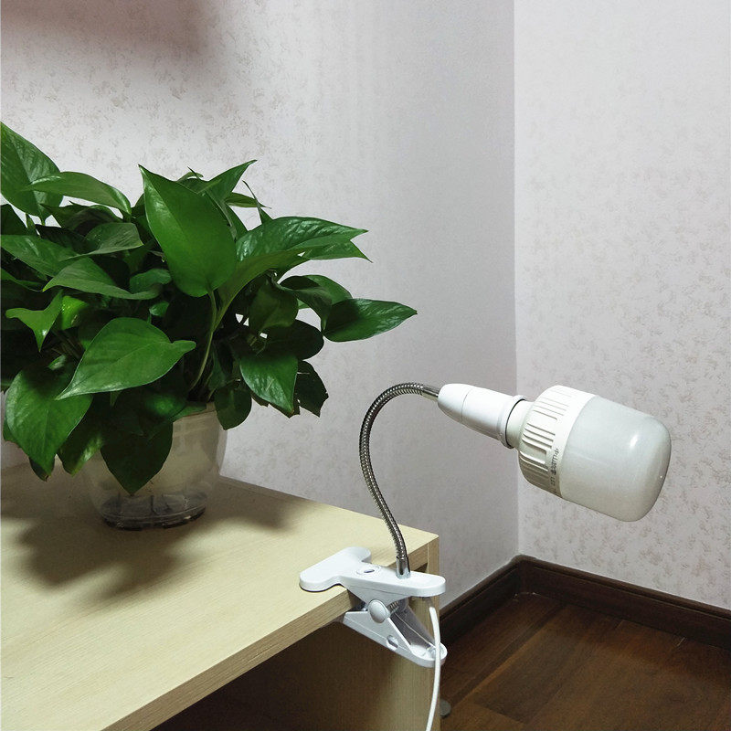 E27螺口小夜灯万向灯座夹子床头台灯架镜前补光灯植物生长LED灯头,淘宝优惠券,粉丝福利购,淘宝优惠卷