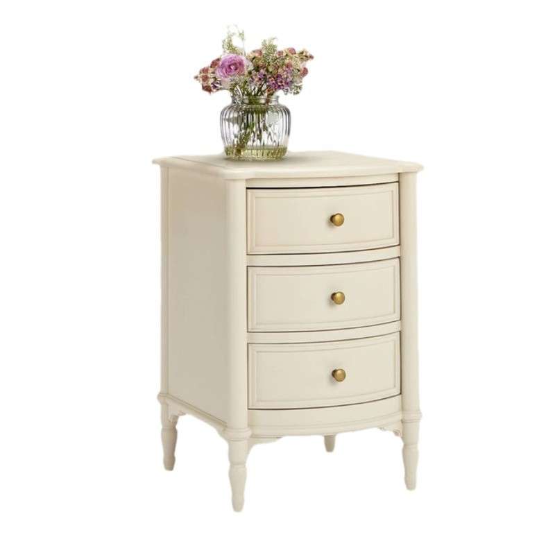 美式复古藤编床双人床欧式实木雕花儿童床美式奶油白色公主卧室床 - 图2