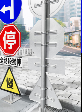 交通标志牌道路指示牌反光标识限速限载路牌警示牌导向标牌停车场