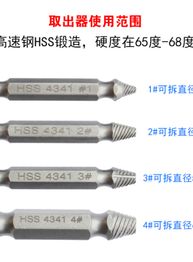 断丝取出器 断头螺丝 滑牙破损螺丝取出拆除工具  内六角滑头专用