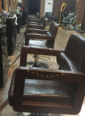 理发店理发椅复古美发店椅子发廊专用椅子剪发椅美发椅可升降