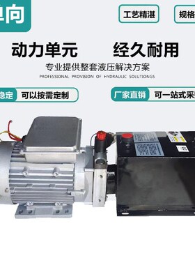 220V380V液压站单向动力单元总成升降货梯举升平台定做液压缸泵站