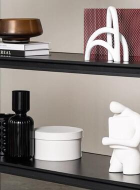 艺贝子现代轻奢书房书柜家装饰品花瓶办公室客厅样品房创意摆件