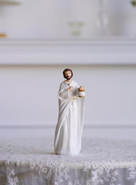 新款圣诞马槽降生组摆件创意家居书房橱窗装饰用品树脂工艺品摆设