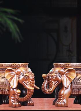大象凳摆件落地客厅换鞋凳创意动物坐凳办公室茶几乔迁开业礼品