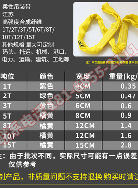 国标起重柔性吊装带行车吊车吊绳圆形软吊带吊树环形双扣2 3 5吨