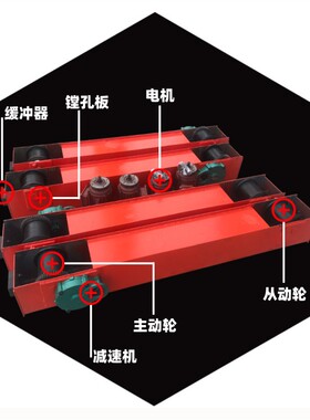 航吊天车吊单梁行走龙门吊地梁端梁头横梁150200300轮起重跑车