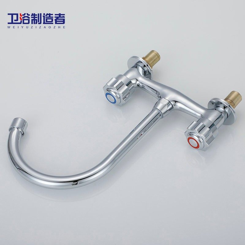 铜15CM公分双把双孔老式面盆水龙头冷热 旧式盆厨房盆龙头20孔距,淘宝优惠券,粉丝福利购,淘宝优惠卷