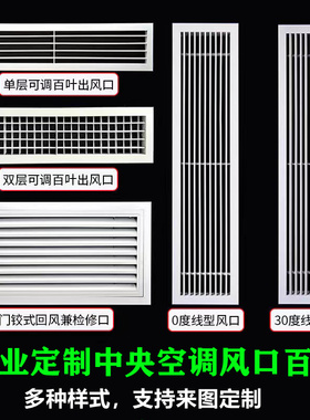 中央空调出风口铝合金排风格栅散流器回风检修口暖气罩百叶窗定制