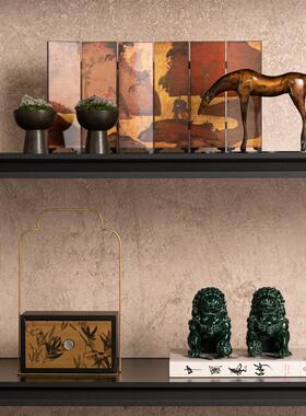 宋代美学新中式中国艺术摆件家居书房书架茶室博古架软装高级饰品