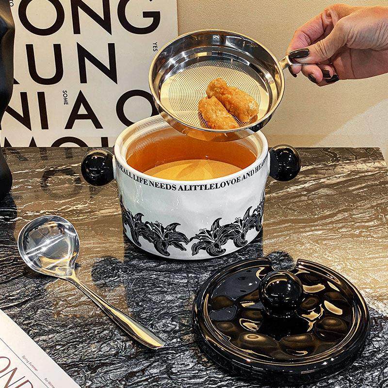 高级感陶瓷猪油罐厨房家用耐高温油坛带过滤网轻奢大容量辣椒油罐,淘宝优惠券,粉丝福利购,淘宝优惠卷