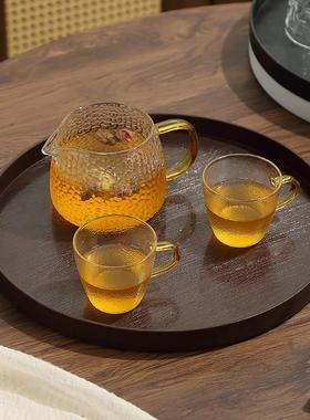 复古托盘家用高级感客厅桌面收纳零食水果商用塑料酒店香薰盘子