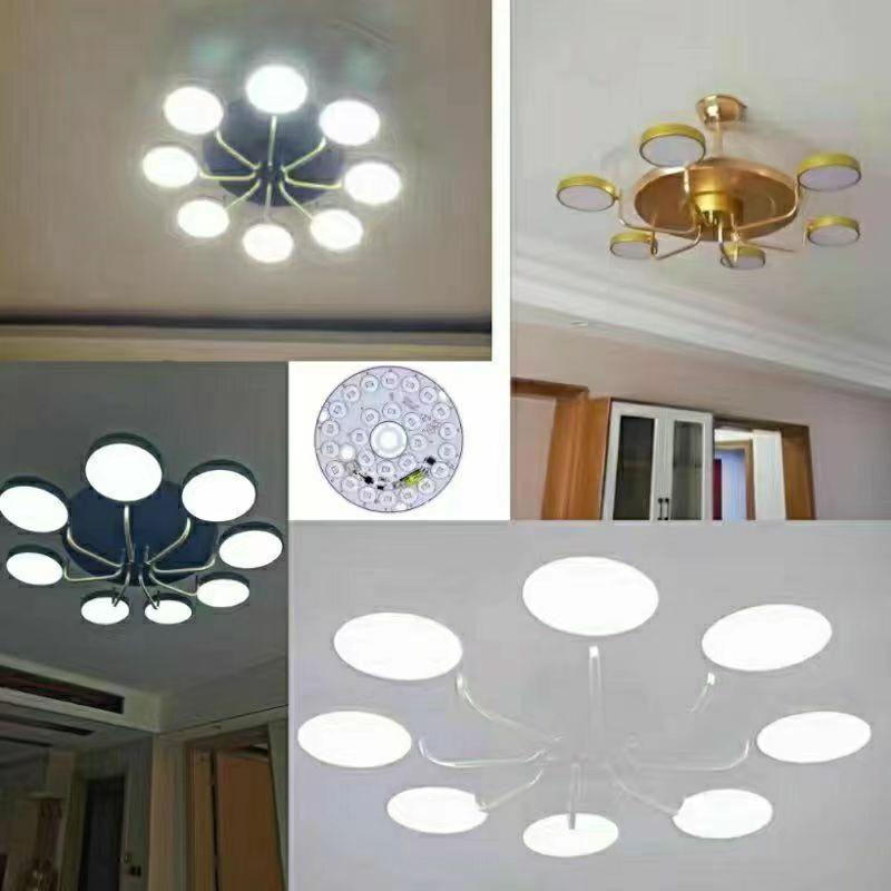 高压AC220V免驱动透镜led灯片圆形北欧灯光源配件替换家用吊灯片 - 图2