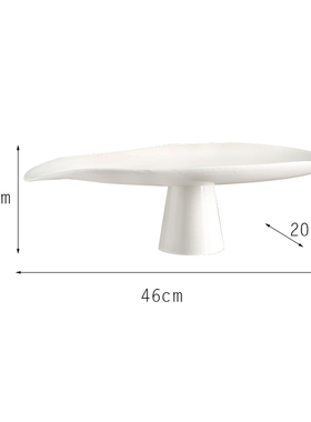 现代抽象白色果盘极简样板间高档别墅客H厅电视卓柜招待区装饰摆