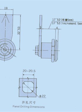 304不锈钢转舌锁电柜锁 三角锁一字锁 配电工具箱锁MS705垃圾箱锁